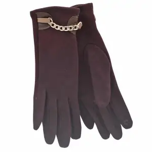 Γυναικεία γάντια Verde  02-593 καφέ